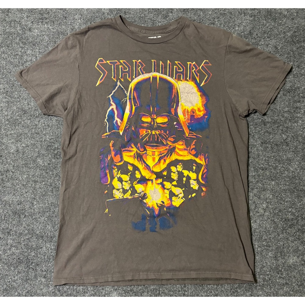 Mad Engine Star Wars Darth Vader Graphic T Shirt Womens Size M/M/M‎ Gray